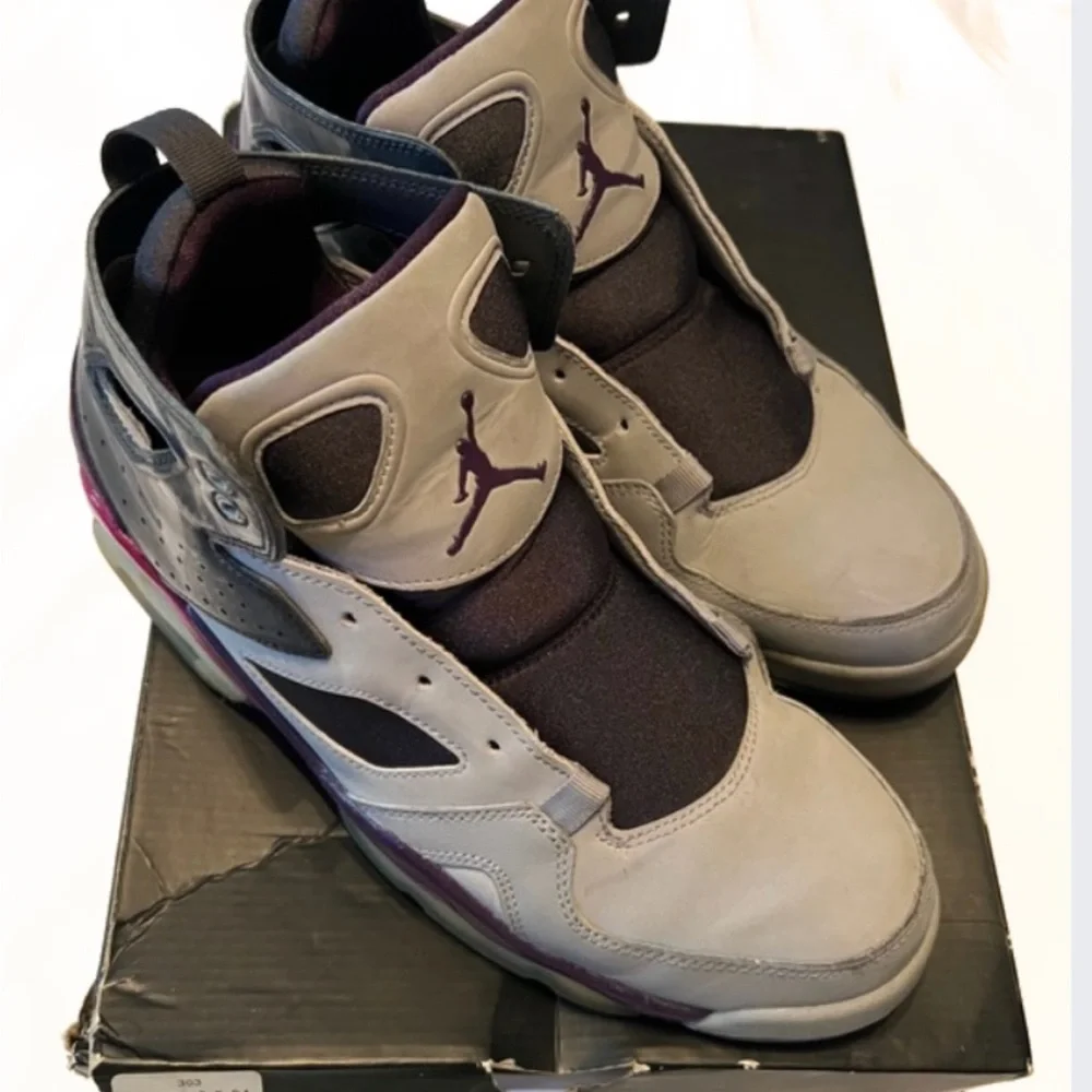 Nike Jordan Hightop Women's Sneakers in Gray and‎ Purple